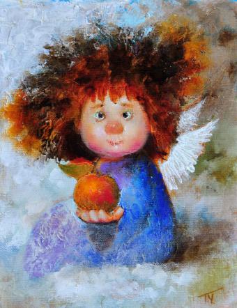 Миниатюра: Ангел с яблоком