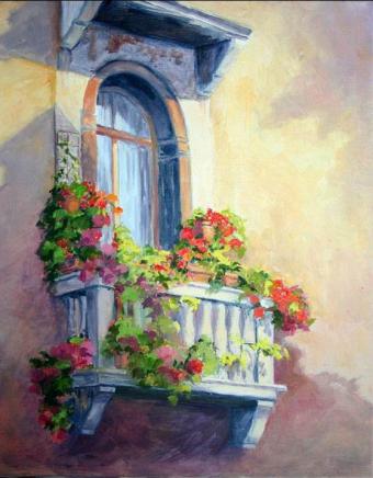 Миниатюра: Балкончик с цветами