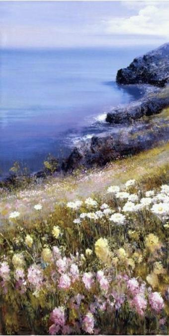 Миниатюра: Цветущие травы на берегу моря