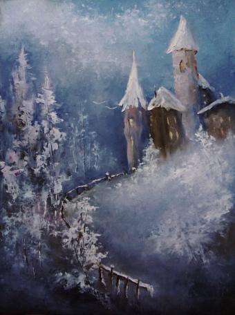 Лот №71 Картина: Зима в Старом городе