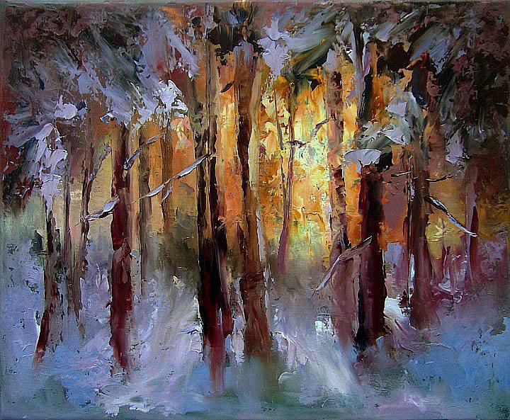Картина: Зачарованный лес, зимняя экспрессия. Изображение №1