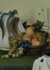 Миниатюра изображения: Натюрморт с персиками и виноградом №2