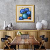 Миниатюра изображения: Синие гортензии с мандаринами №2