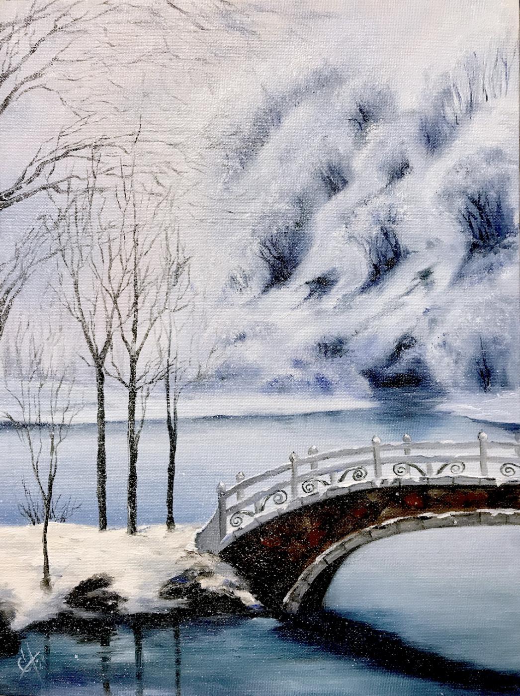 Картина: Зимний мостик. Изображение №1