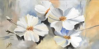 Лот №242 Картина: Белые соцветия яблони