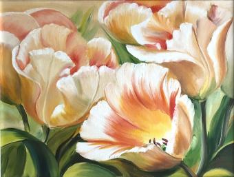Лот №355 Картина: Солнечные тюльпаны